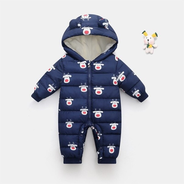 Kombinezon zimowy niemowlęcy T2735 ciemnoniebieski 18-24 miesięcy Kombinezon zimowy niemowlęcy T2735 ciemnoniebieski 18-24 miesięcy