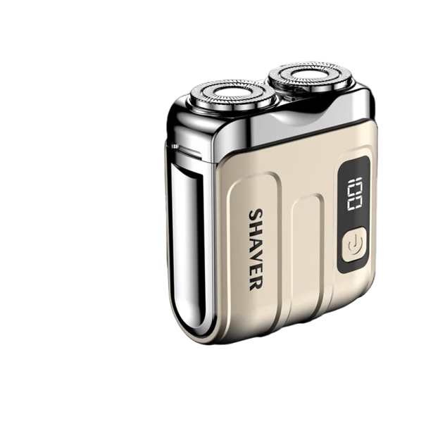 Kompakt elektrisk rese rakapparat med magnetblad, LED-display, USB-C-laddning, galvaniserad kropp för daglig rakning guld