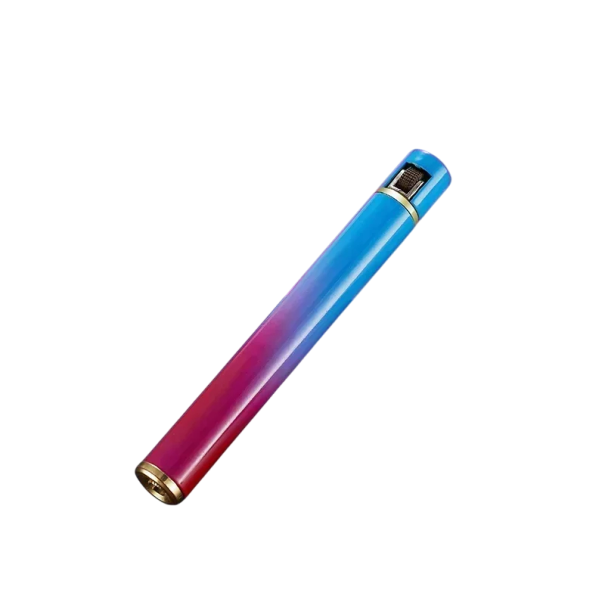 Kompakt gaslighter Mini tofarvet design Bærbar lighter til rejser Elegant og praktisk tilbehør med et moderne look blå