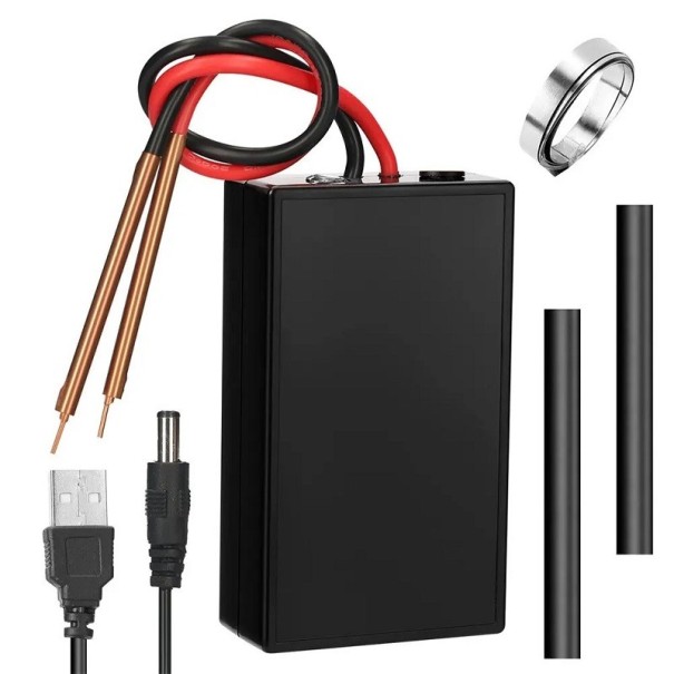Kompakt nikkelpladepunktsvejser 5V bærbar letvægtssvejser med 6 justerbare hastigheder Li-ion-batteri 18650 til svejseenhed 8 x 4 x 14 cm 1