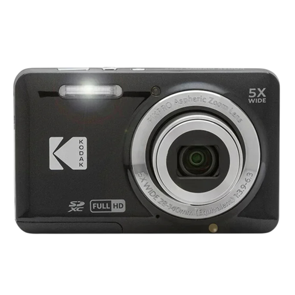 Kompaktkamera 16 MP 10,3 x 6 x 2,3 cm 5x optisk zoom 28mm vidvinkelobjektiv 2,7″ LCD Full HD 1080p video sort