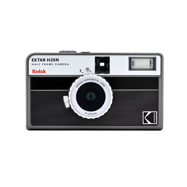 Kompaktowy analogowy aparat fotograficzny 35 mm 110 × 62 × 39 mm Half Frame 22 mm F11 tryb Bulb filtr gwiazdkowy z lampą błyskową czarny