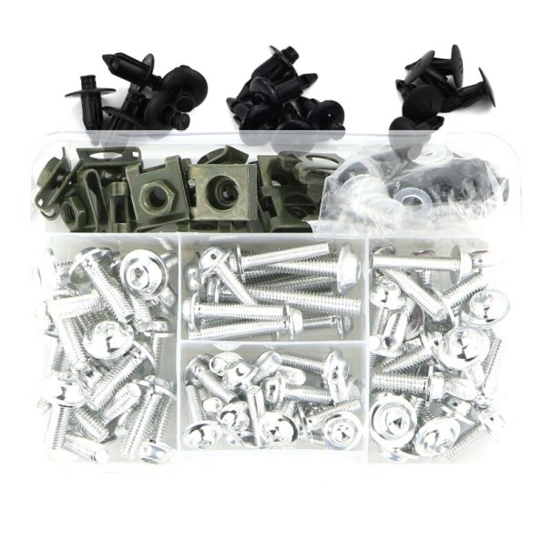 Komplet sæt skruer til Kawasaki sølv