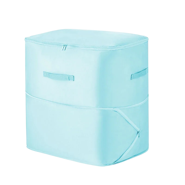 Kompresní cestovní úložná taška do kufru 52×42×60 cm polyester organizér na oblečení a doplňky pro přehledné balení zavazadel modrá