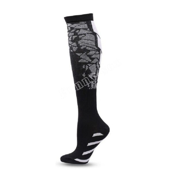 Kompressiosukat polvissa T829 vaaleanharmaa L/XL