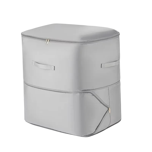 Kompresyjna torba podróżna do bagażu 52×42×60 cm z poliestru organizator na odzież i akcesoria do przejrzystego pakowania bagażu szary