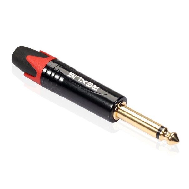Koncovka 6.35mm jack samec červená