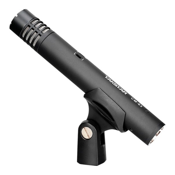 Kondenzátor mikrofon 14,5 x 2,2 cm membrános kardioid XLR csatlakozóval, nedvességálló fekete stúdiófelvételhez 1