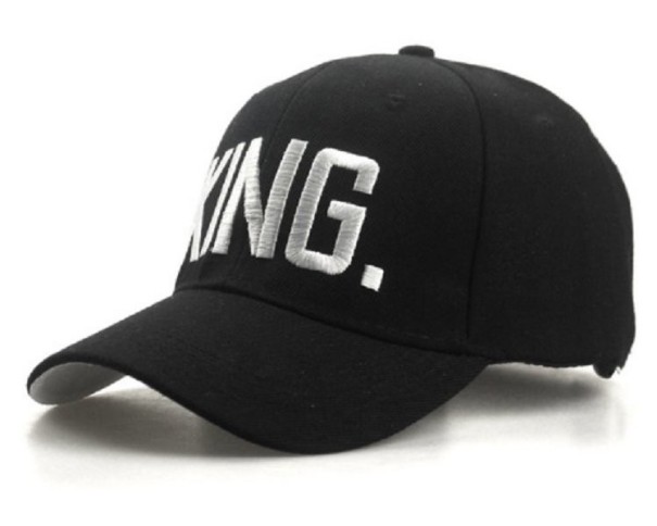 Konge &amp; Dronning Kasket - Sort King - sorte