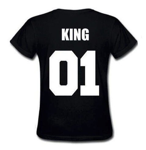 Konge, dronning og prins familie t-shirts XS King - sorte