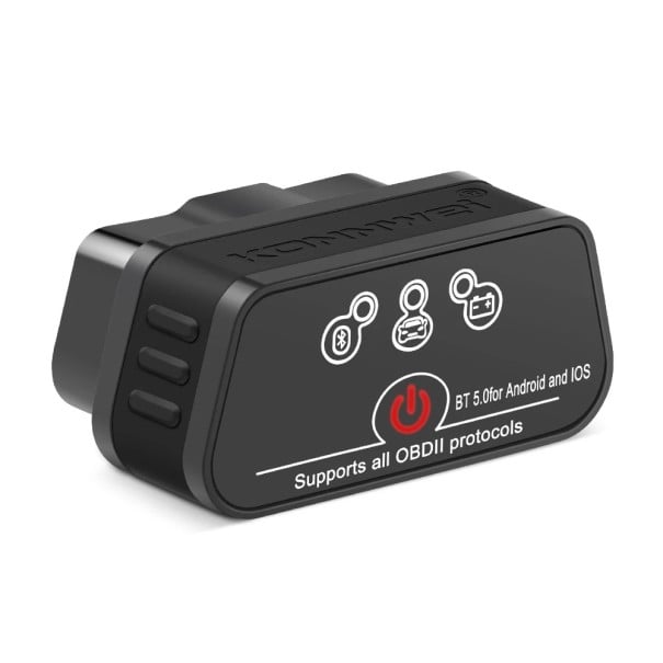 Konnwei ELM327 V1.5 Bluetooth 5.0 OBD2 skaner Diagnostyczna czytnik kodów OBDII Auto diagnostyka dla Android i iOS odczyt i usuwanie czarny