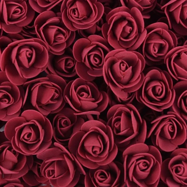 Konstgjorda blommor för dekoration 200 st Set med konstgjorda rosor Dekorativa blommor vinröd