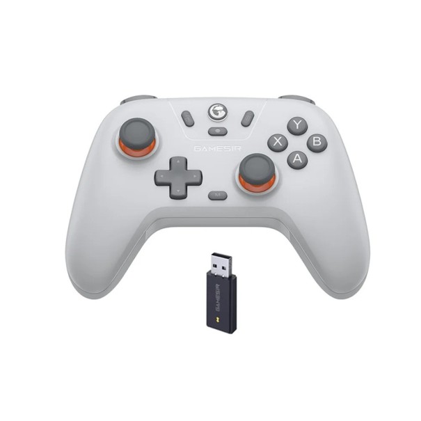 Kontroler bezprzewodowy GameSir Nova Lite w kolorze z efektem Halla i funkcją Turbo do komputerów PC, Switch, Steam, Android i iOS z etui ochronnym szary