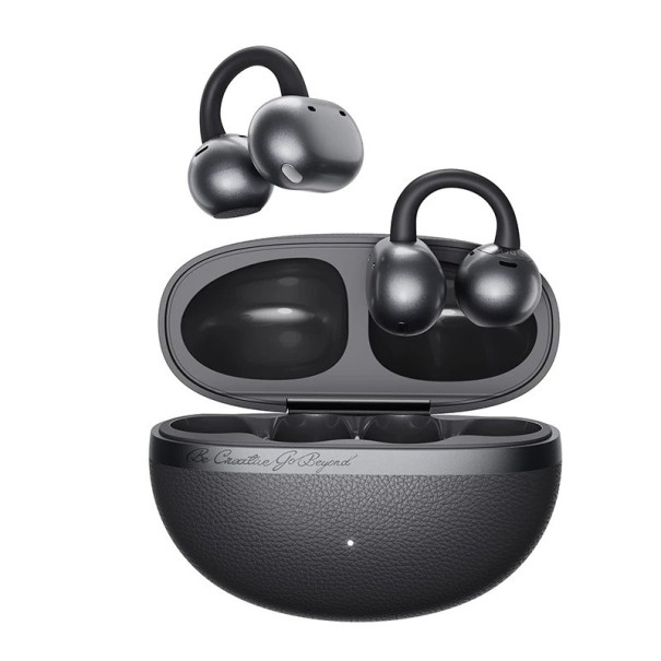 Kopfhörer mit Ohrclip Abmessungen 109×59×27 mm Bluetooth 6.0 Offenes Hören IPX5 35 h 4 Mikrofone USB-C schwarz