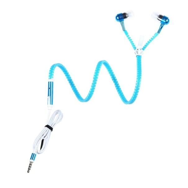 Kopfhörer mit Reißverschluss blau