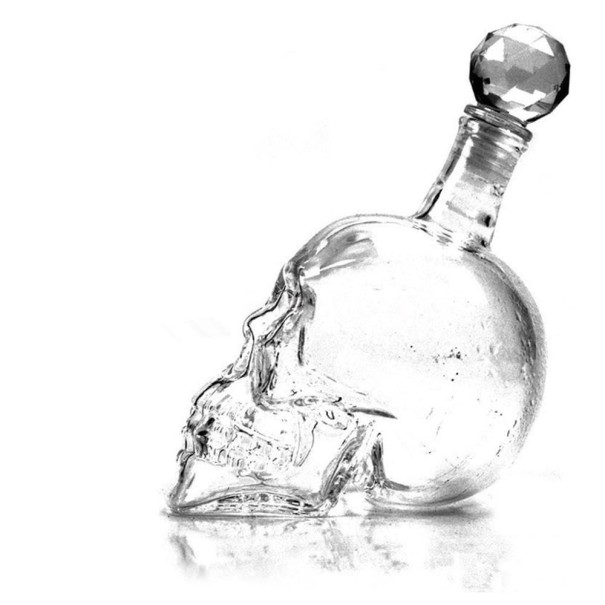 Koponyás whiskysüveg L