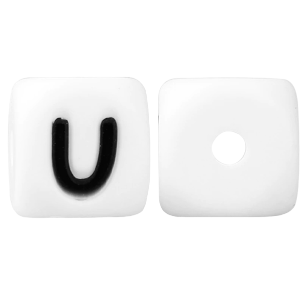 Koraliki silikonowe alfabet 10 szt 21