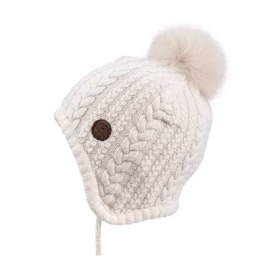 Κοριτσίστικο χειμερινό σκουφάκι με pompom J624 6