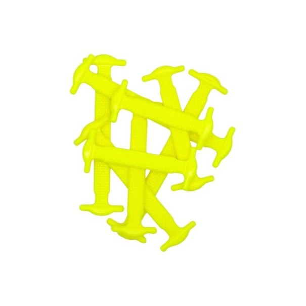 Koronki silikonowe bez wiązania 16 szt żółty