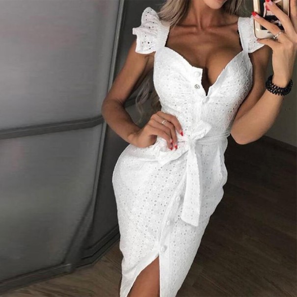 Koronkowa sukienka biała L