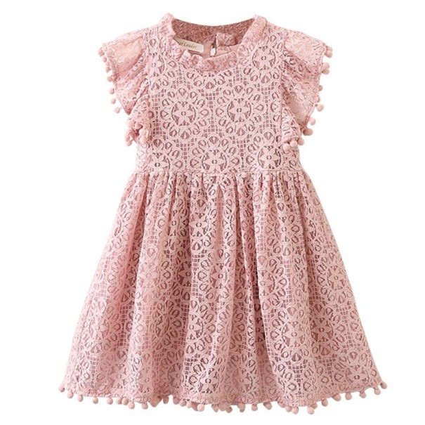 Koronkowa sukienka dziewczyny różowy 6