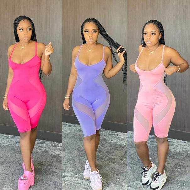 Kort tight jumpsuit för kvinnor