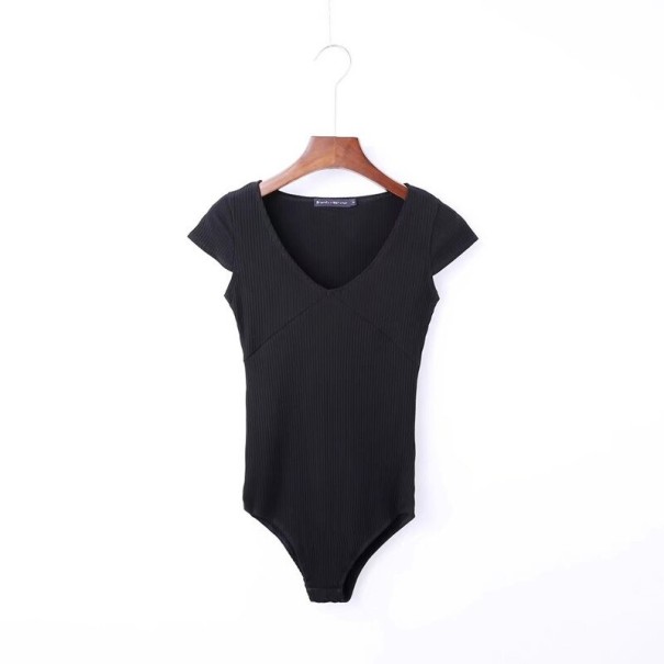 Kortærmet bodysuit til kvinder B719 sort S