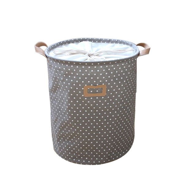 Koš na prádlo s puntíky hnědá