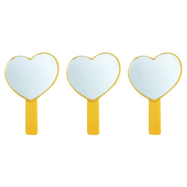 Kosmeettiset peilit 3 kpl T1871 keltainen