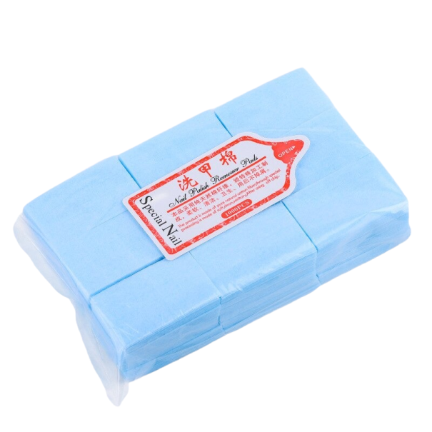 Kosmetické ubrousky na nehty 3,8 x 6 cm 600 ks modrá
