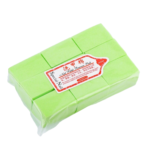 Kosmetiske negleservietter 3,8 x 6 cm 600 stk. grøn