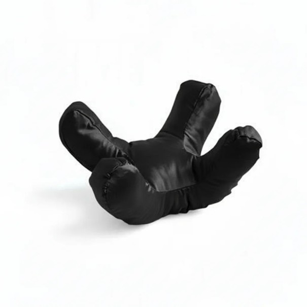 Kosmetyczna poduszka przeciwzmarszczkowa Poduszka do spania na plecach Poduszka Beauty do ochrony skóry Poduszka na twarz z poszewką czarny