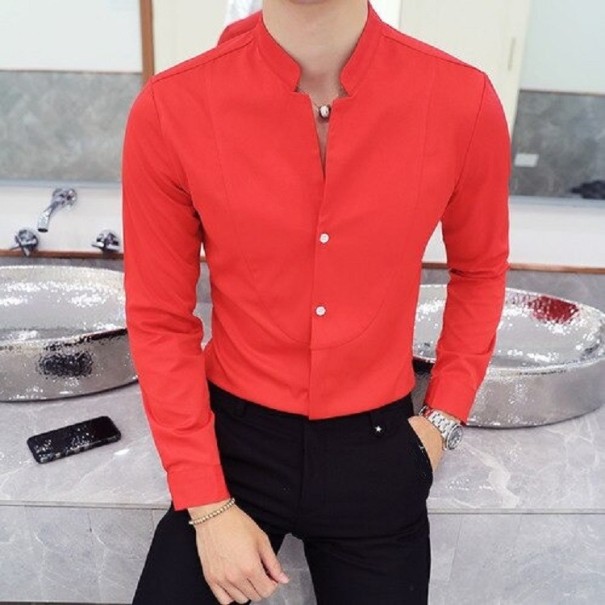 Koszula męska F605 czerwony XL