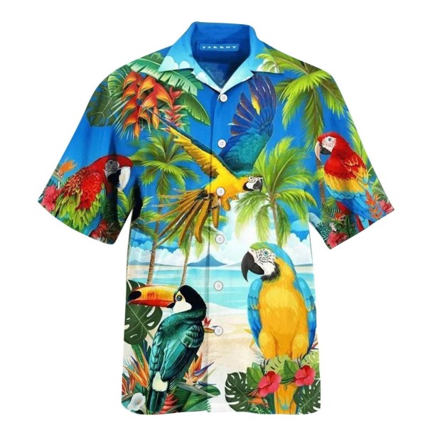 Koszula męska w papugi XL 1