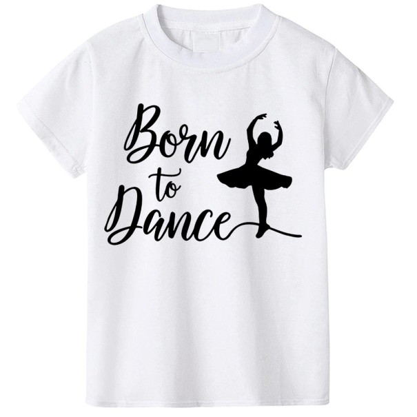 Koszulka dziewczęcy z baletnicą biały 12-24 miesięcy A