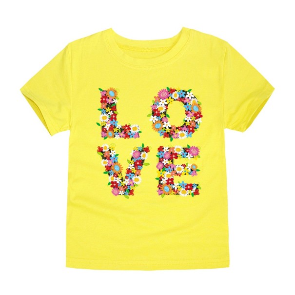 Koszulka LOVE J3289 dziewczęca żółty 4