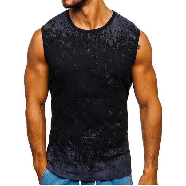 Koszulka męska bez rękawów T1997 czarny XS
