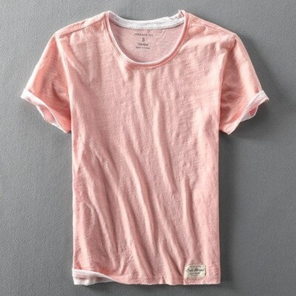 Koszulka męska T2068 różowy XS