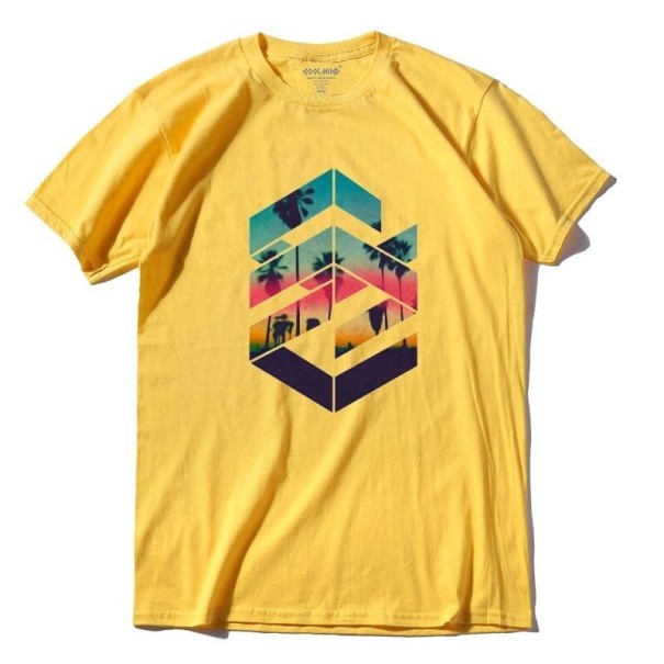 Koszulka męska T2173 żółty M