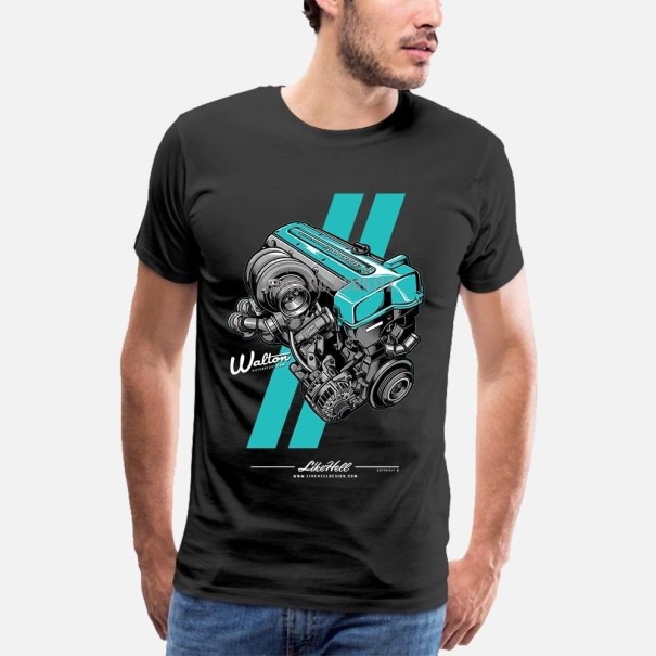 Koszulka męska T2313 czarny XS
