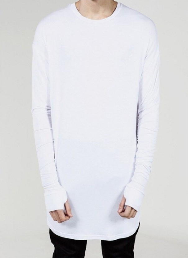 Koszulka męski z długim rękawem T2161 biały XL