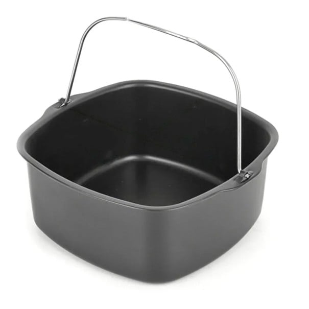 Koszyk do horkowietrznej frytkownicy 16,5 × 17,5 cm Stal aluminiowa z nieprzywierającą powłoką Odpowiedni do piekarnika i mikrofalówki Akcesorium 1