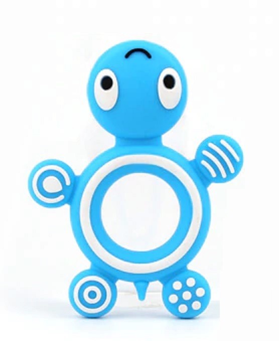 Κουδουνίστρα για τα πρώτα δόντια σε σχήμα χελώνας J910 μπλε