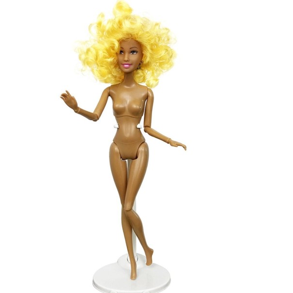 Κούκλα με πολύχρωμα μαλλιά 31 εκ. κίτρινο