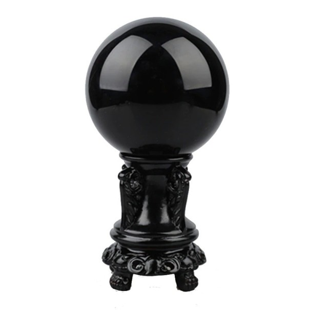 Koule z obsidiánu se stojanem 6 cm