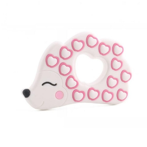 Kousátko pour bébé en forme de hérisson - 5 pièces blanc