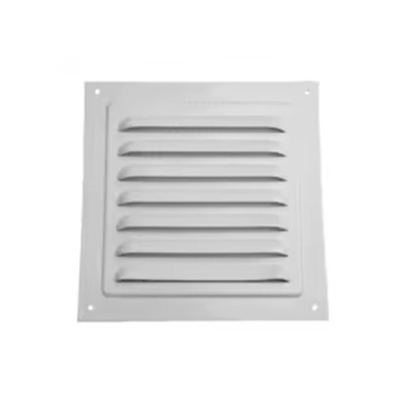 Kovová ventilační mřížka 150x150 mm Hliníkový kryt ventilátoru se sítí proti hmyzu Větrací otvor pro stěny a stropy Vnitřní i venkovní použití 1