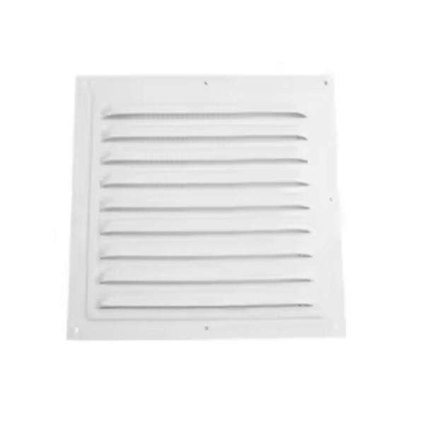 Kovová ventilační mřížka 200x200 mm Hliníkový kryt ventilátoru se sítí proti hmyzu Větrací otvor pro stěny a stropy Interiérové i venkovní použití 1