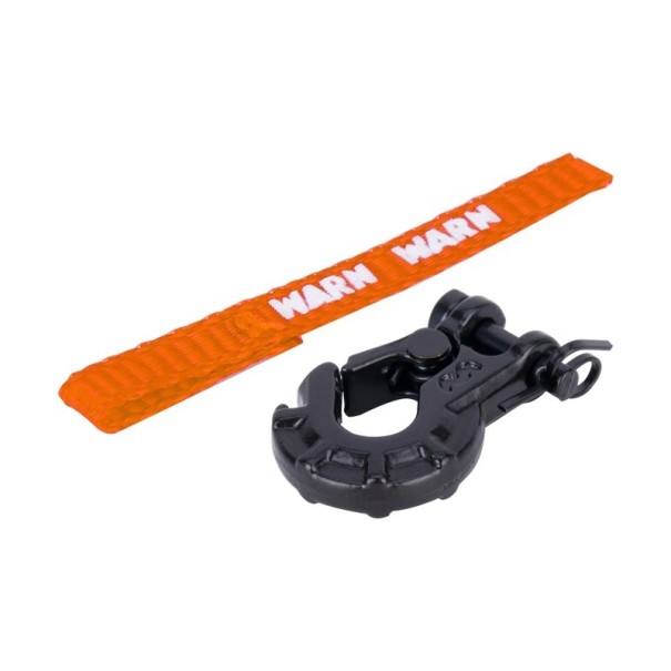Kovový tažný hák pro naviják s tažným popruhem a pojistkou hák 18 mm popruh 36 mm kov Pro RC modely a autíčka na dálkové ovládání oranžová