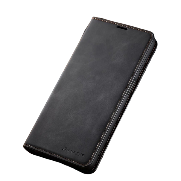 Kožené flipové pouzdro na Samsung Galaxy S23 černá